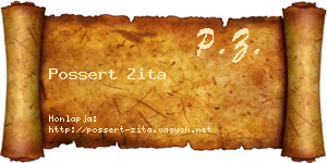 Possert Zita névjegykártya